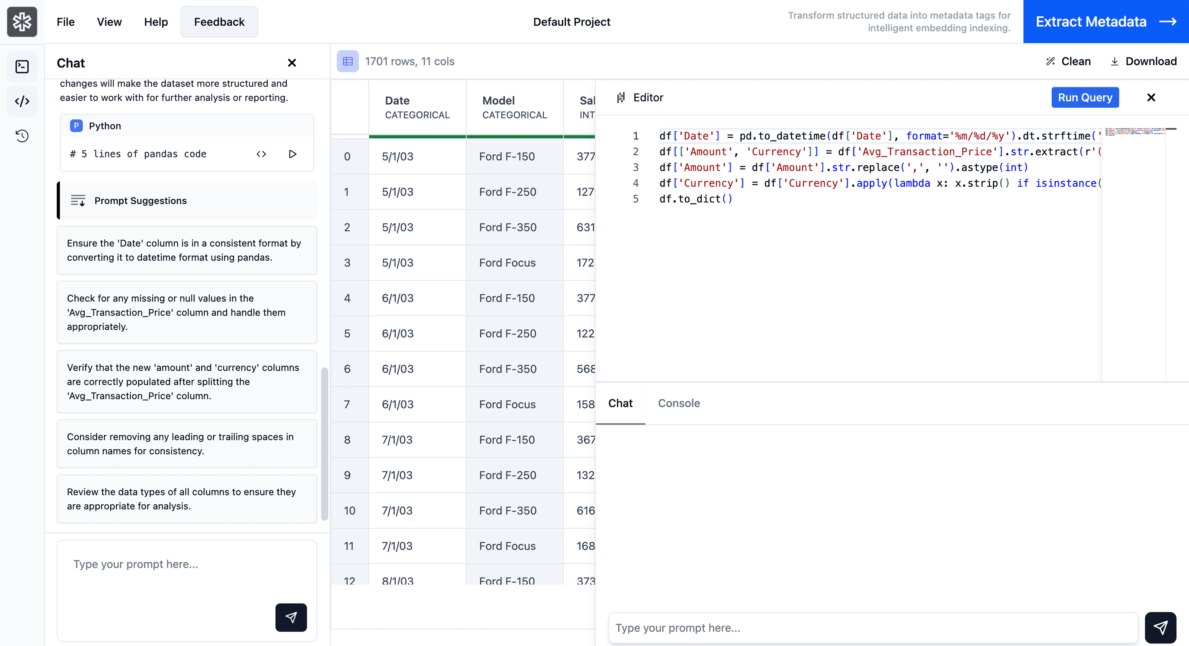 Transform Dashboard